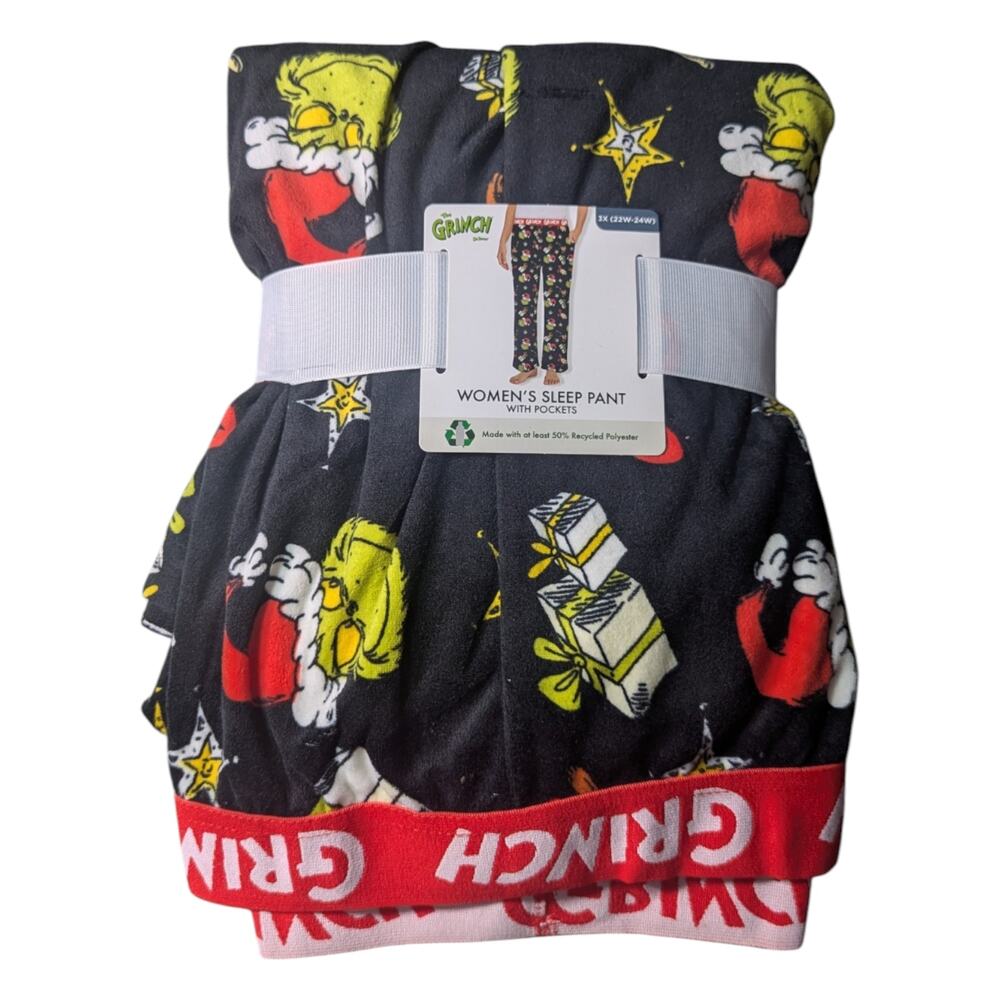 Dr. Seuss The Grinch Women's Print Sleep Pants Size 3X 22-24 NWT